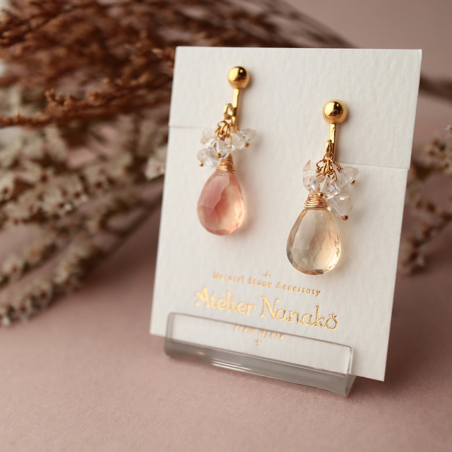 [Short No.4] Oregon sunstone earrings