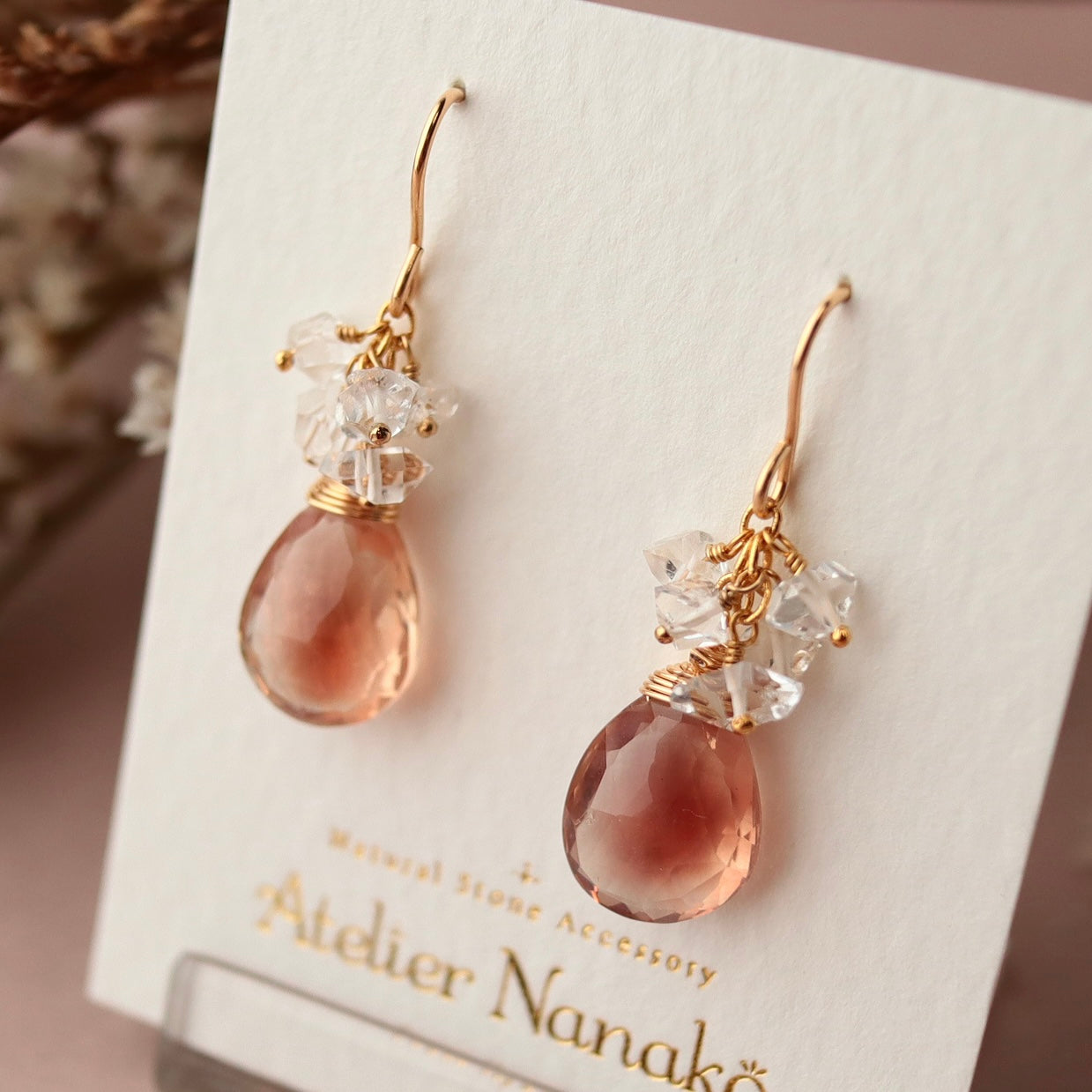 [Short No.2] Oregon sunstone earrings