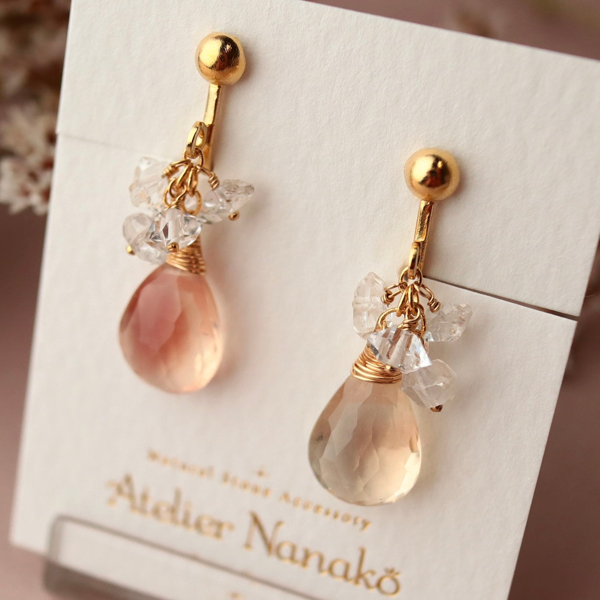 [Short No.4] Oregon sunstone earrings