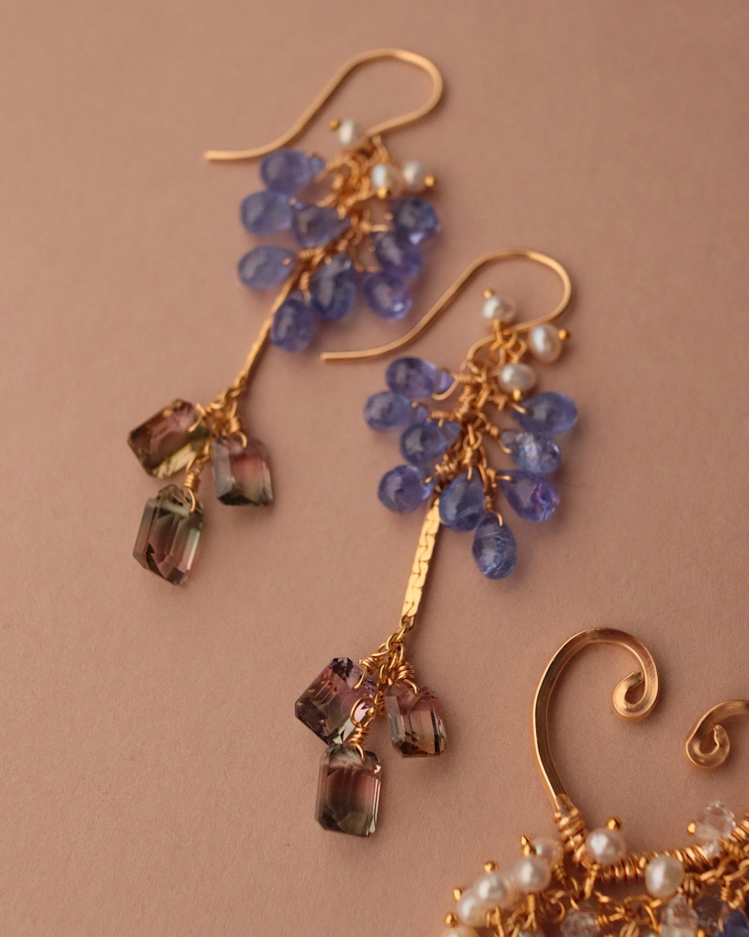 [One-of-a-kind] Bicolor Tourmaline Earrings ②