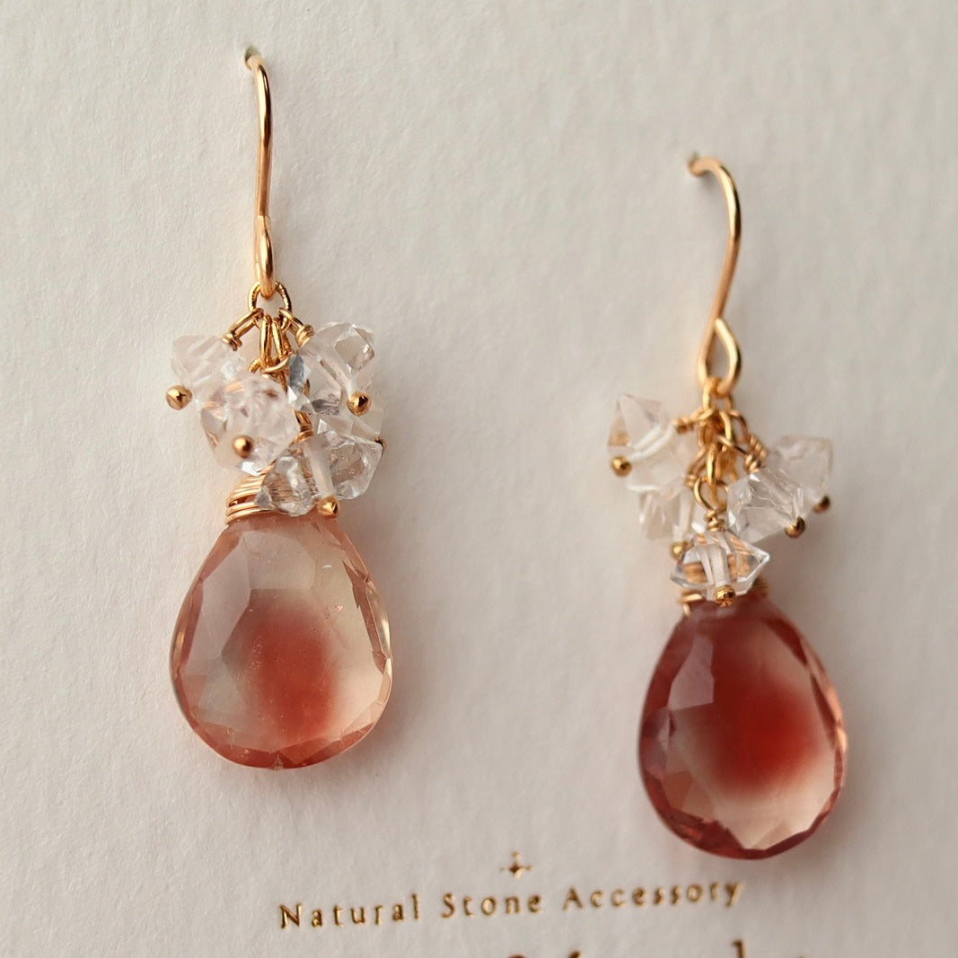 [Short No.1] Oregon sunstone earrings