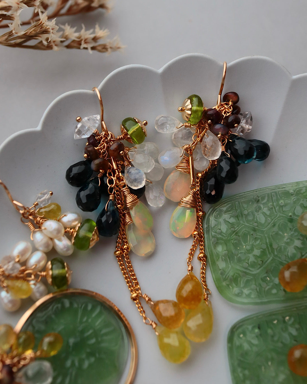 Yellow sapphire and RBT earrings