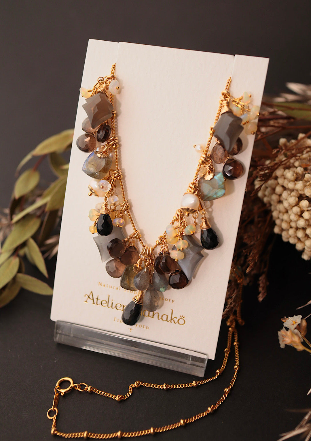 [Moon Shadow] Earth-Tone Necklace [One-of-a-Kind]