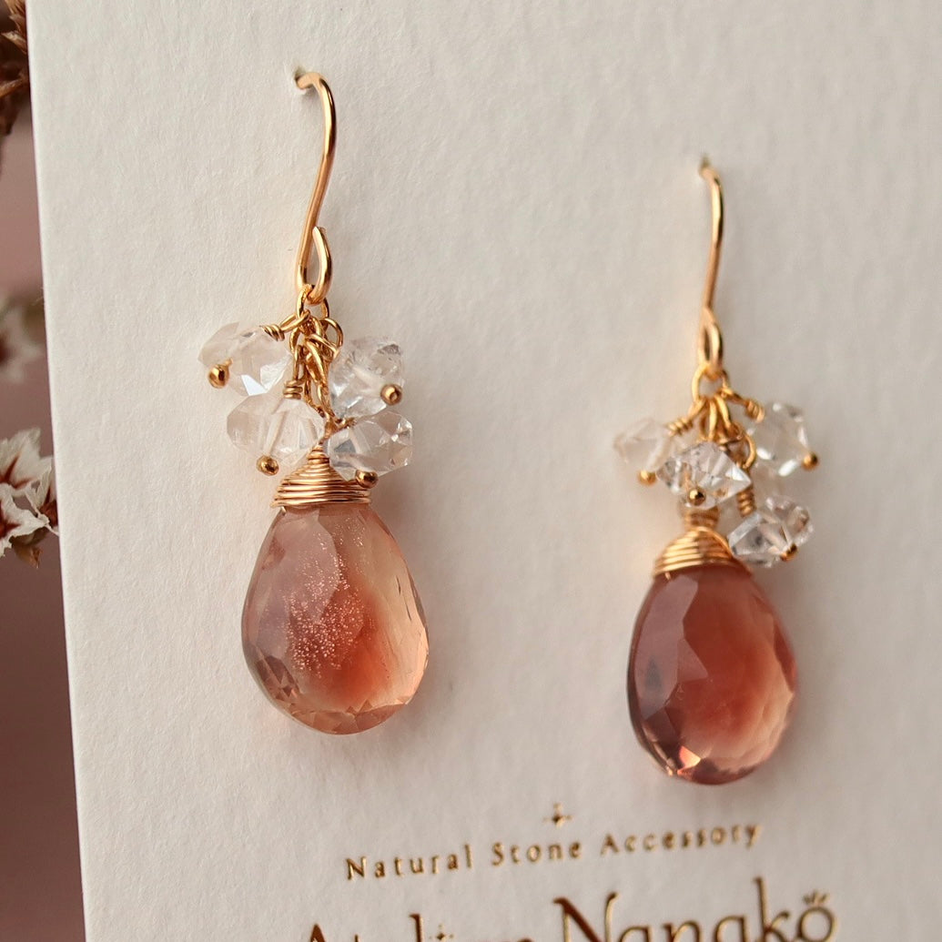 [Short No.2] Oregon sunstone earrings