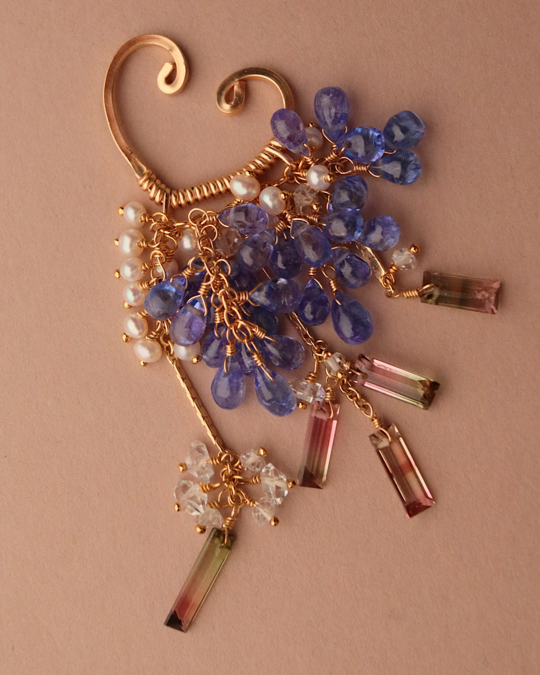 [One-of-a-kind] Bicolor Tourmaline Ear Cuff②