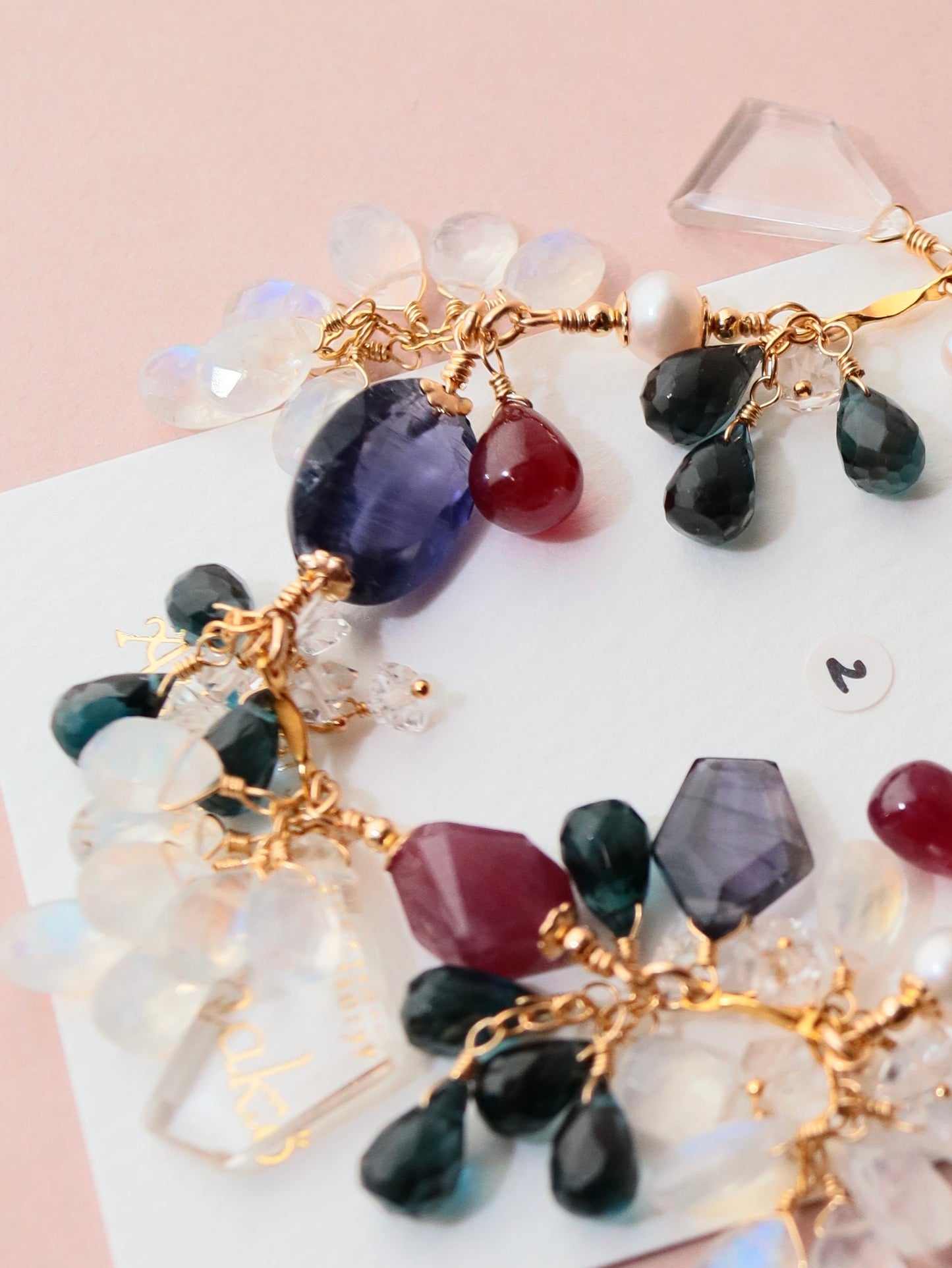 [Stories in Red] Ruby and London Blue Topaz Bracelet ②