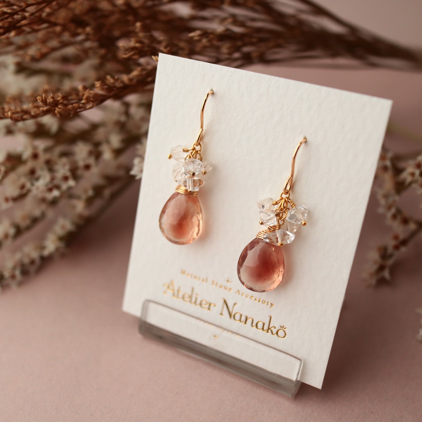 [Short No.2] Oregon sunstone earrings