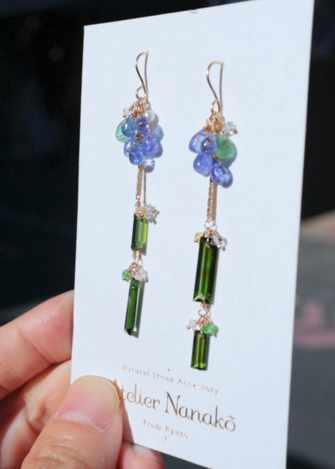 [One-of-a-kind] Green Tourmaline Earrings
