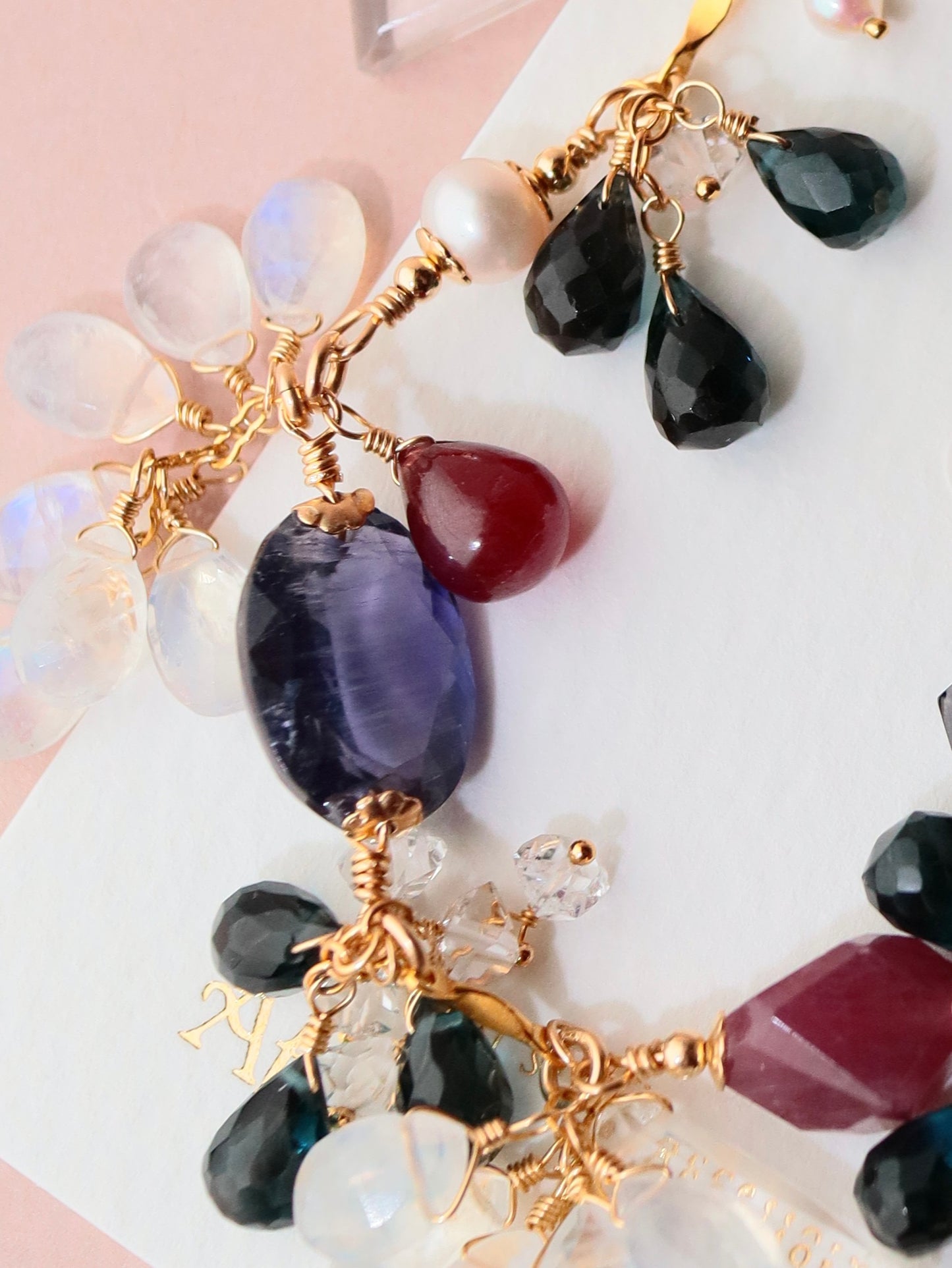 [Stories in Red] Ruby and London Blue Topaz Bracelet ②