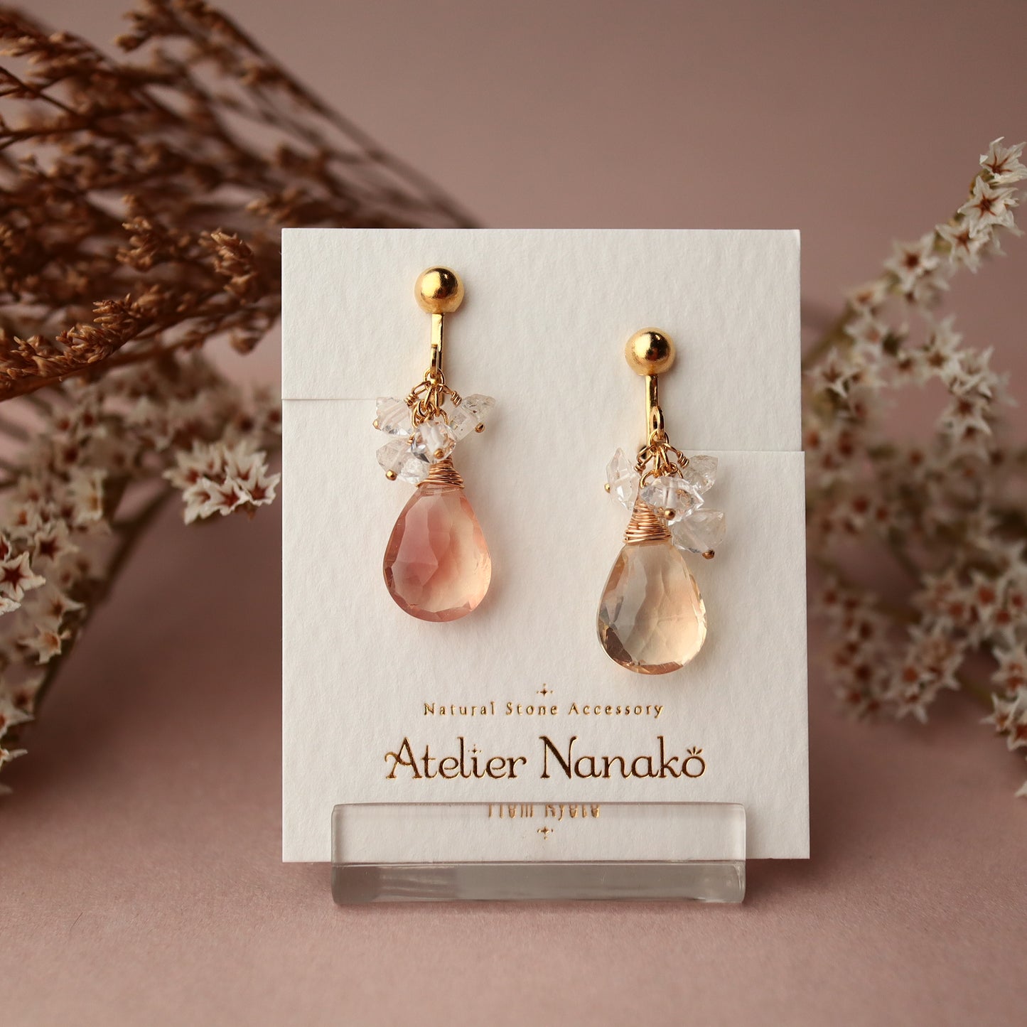 [Short No.4] Oregon sunstone earrings