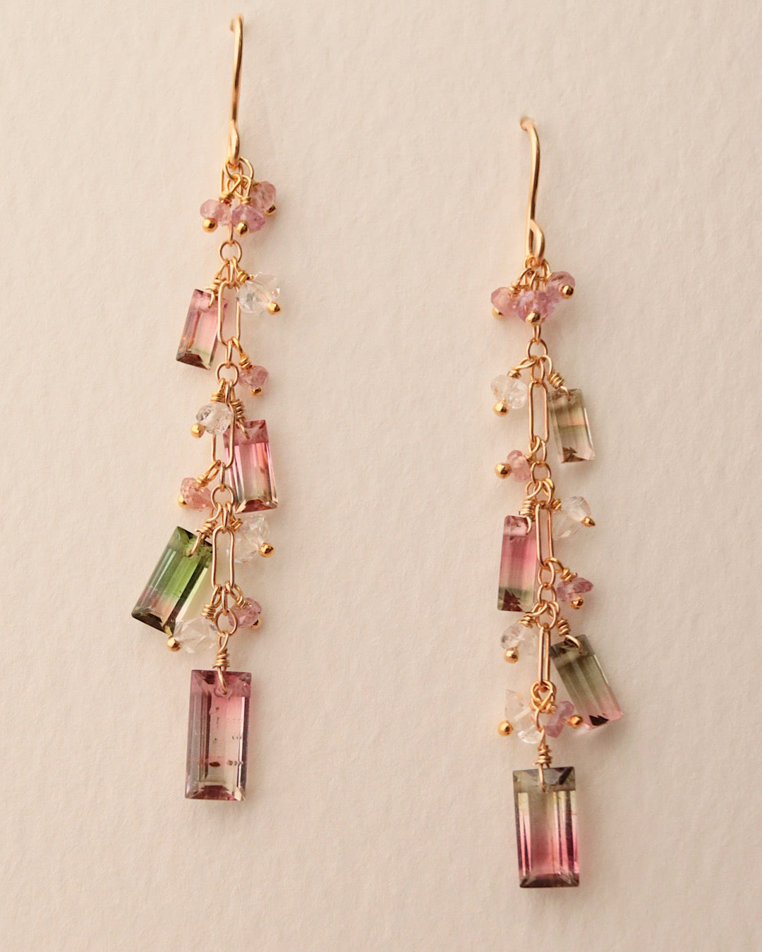 ②[One-of-a-kind] Bicolor Tourmaline Earrings