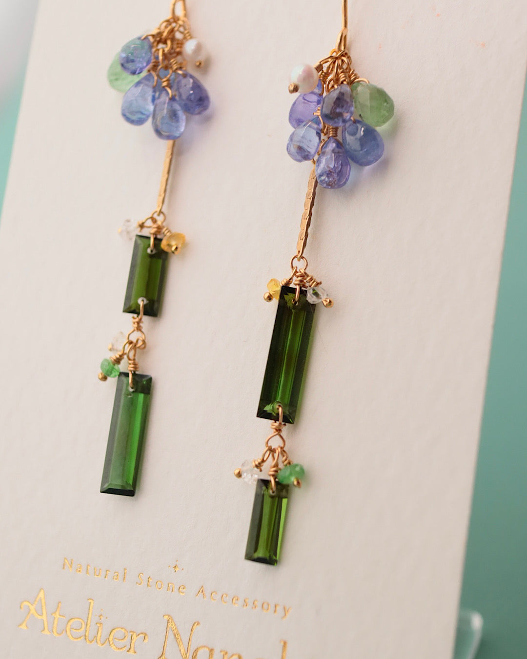 [One-of-a-kind] Green Tourmaline Earrings