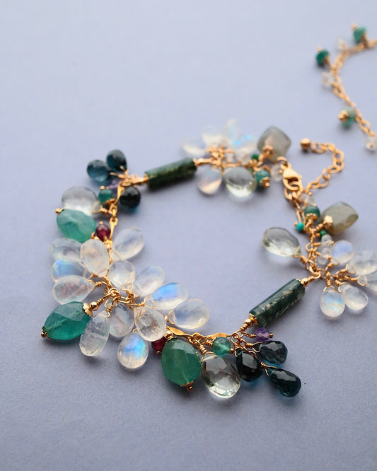 Grandidierite and London Blue Topaz Bracelet
