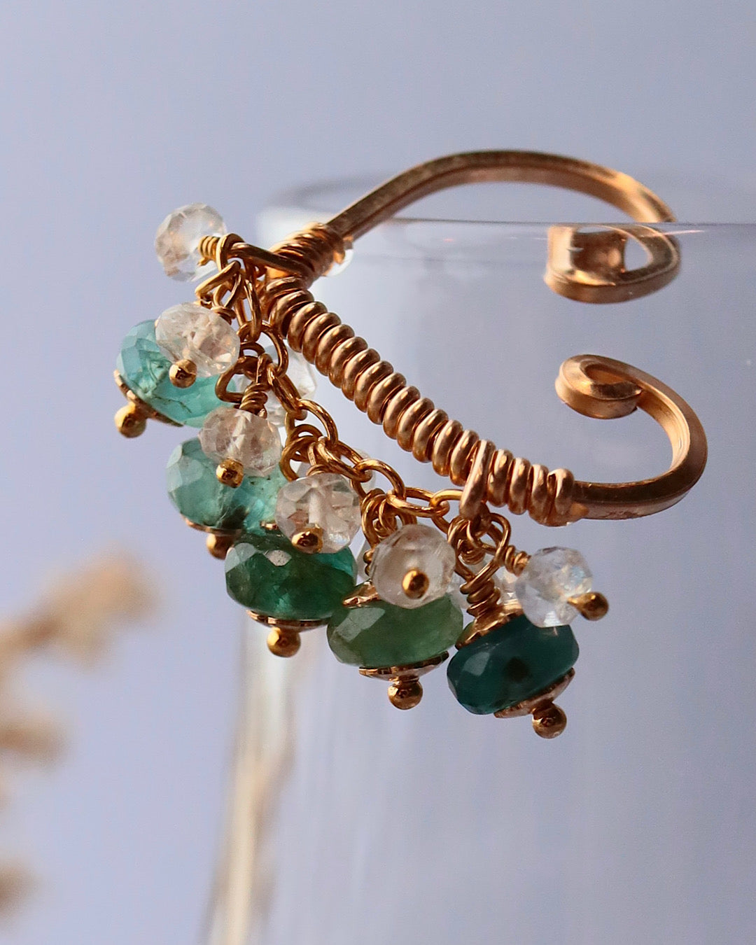 Grandidierite ear cuff