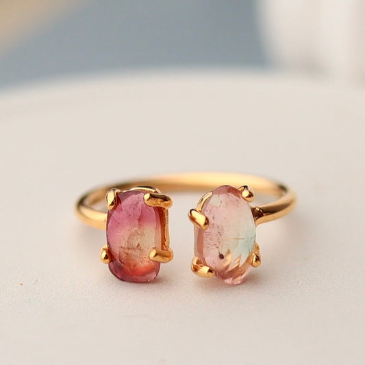 Bicolor tourmaline ring ②