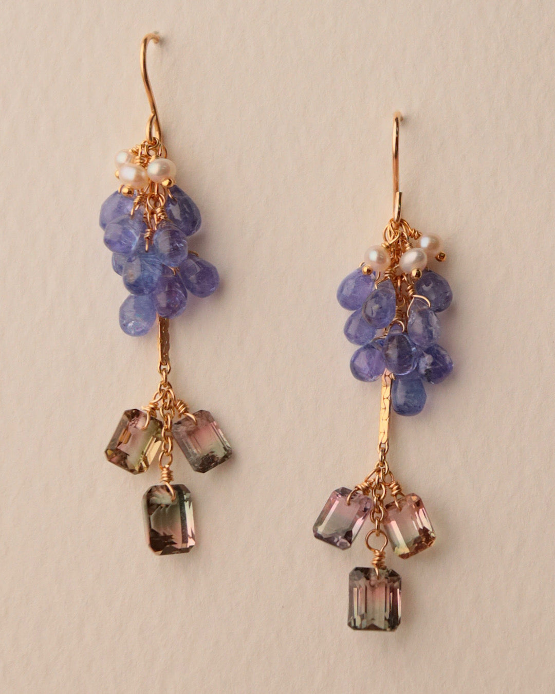 [One-of-a-kind] Bicolor Tourmaline Earrings ②