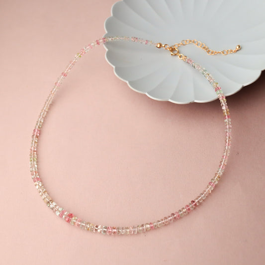 Pale tone tourmaline necklace