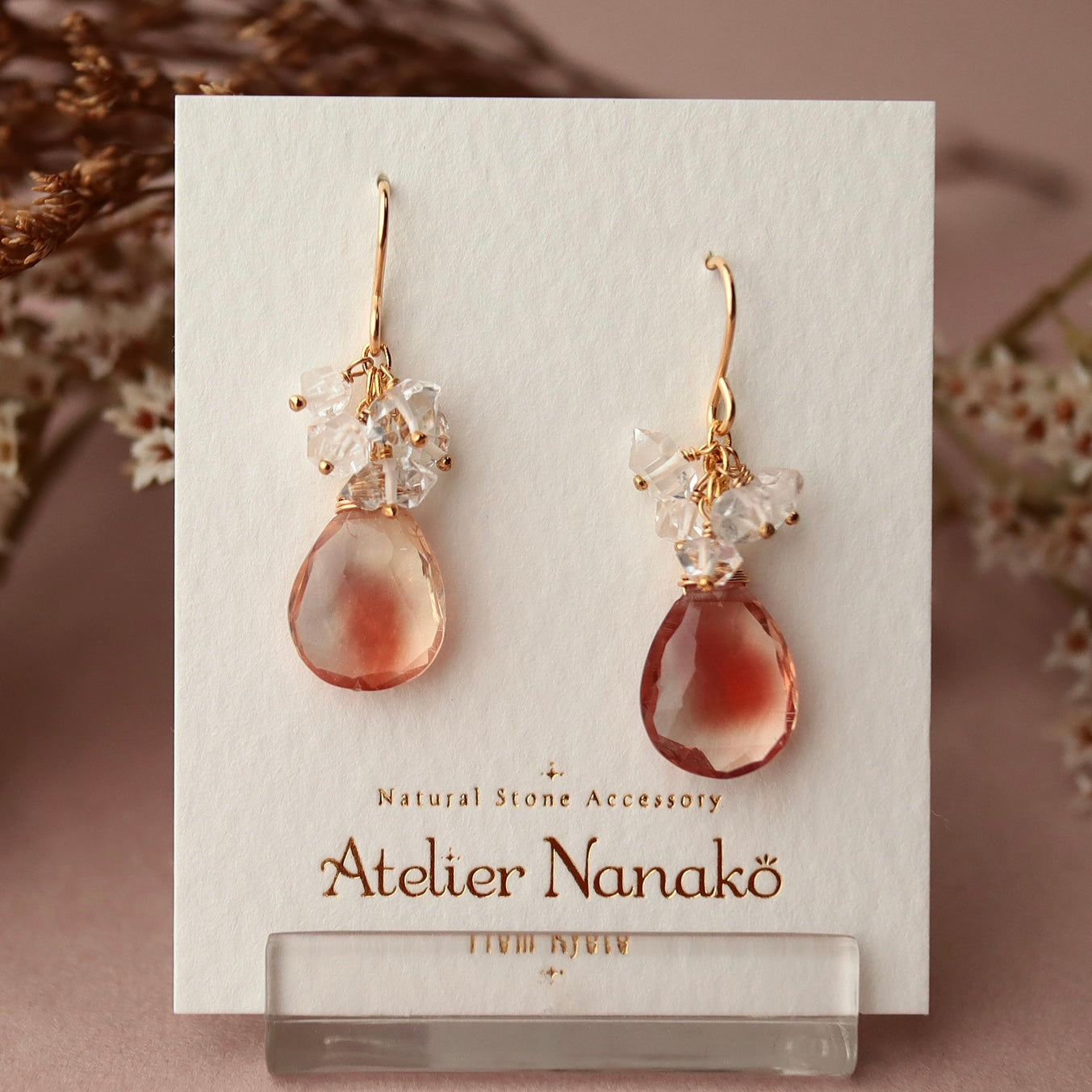 [Short No.1] Oregon sunstone earrings