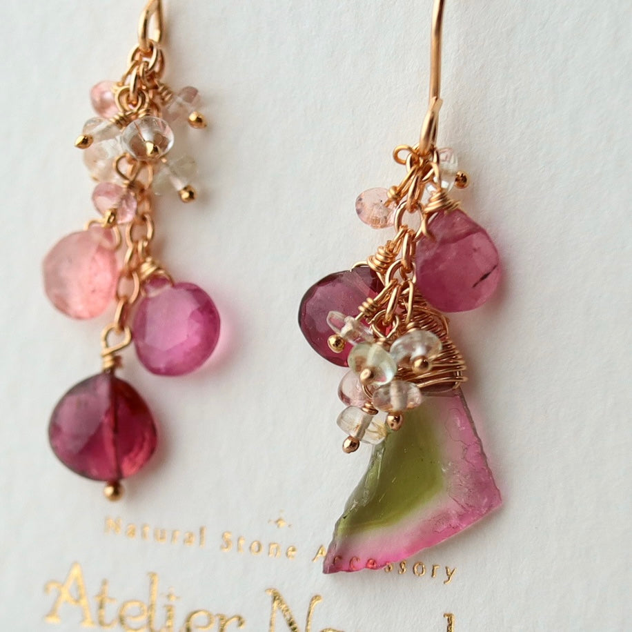 (2) Watermelon tourmaline earrings