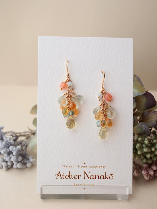 Yellow stone earrings
