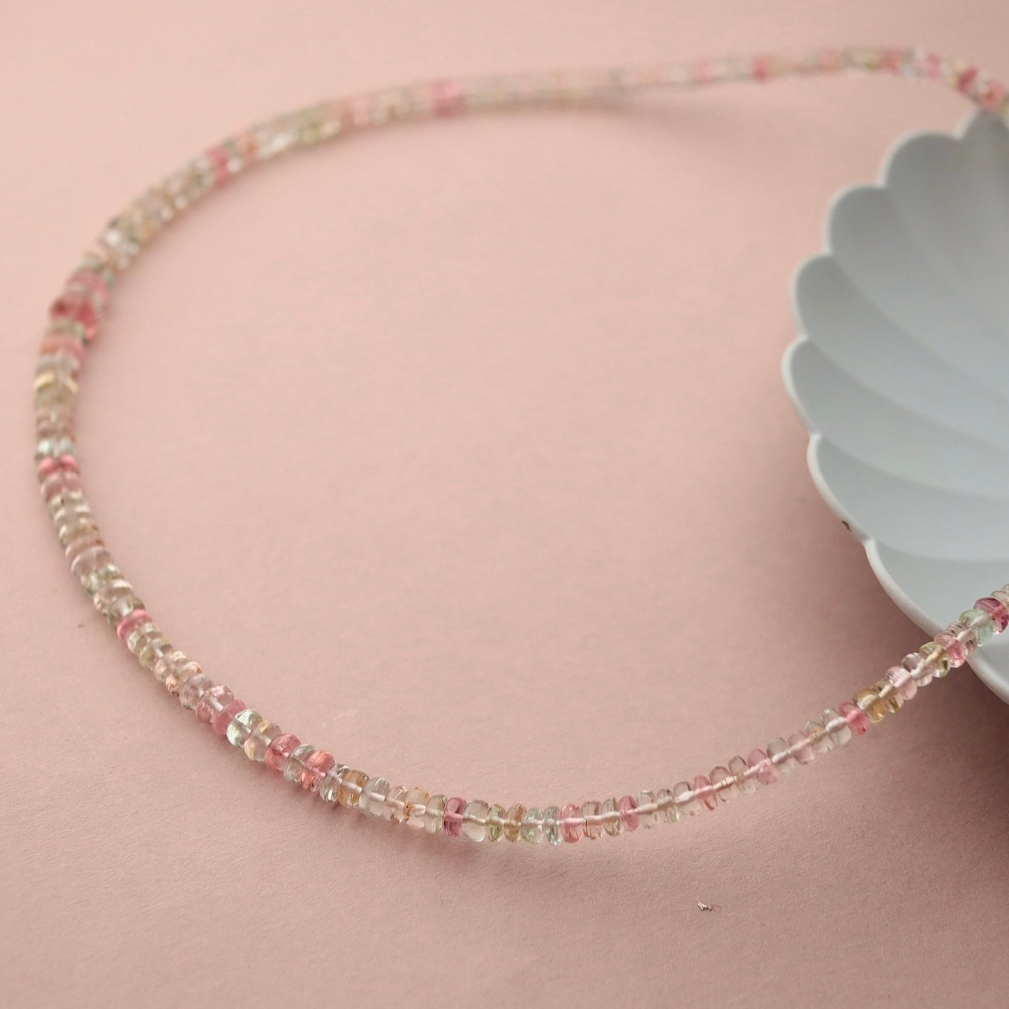 Pale tone tourmaline necklace