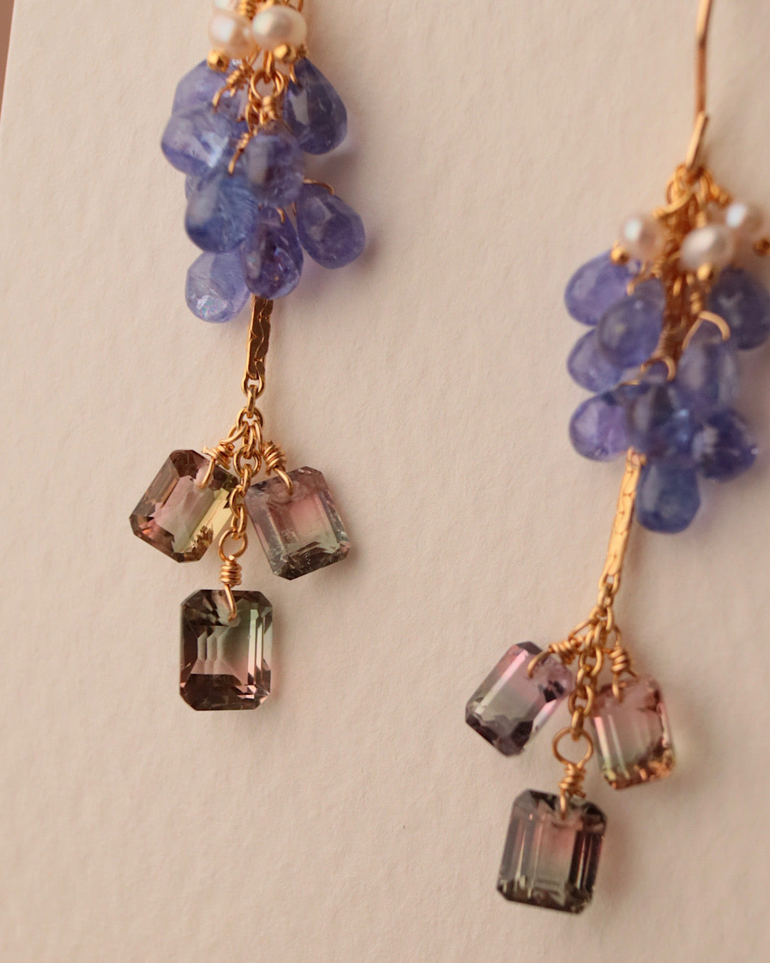 [One-of-a-kind] Bicolor Tourmaline Earrings ②