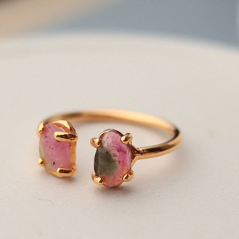 Bicolor tourmaline ring ③