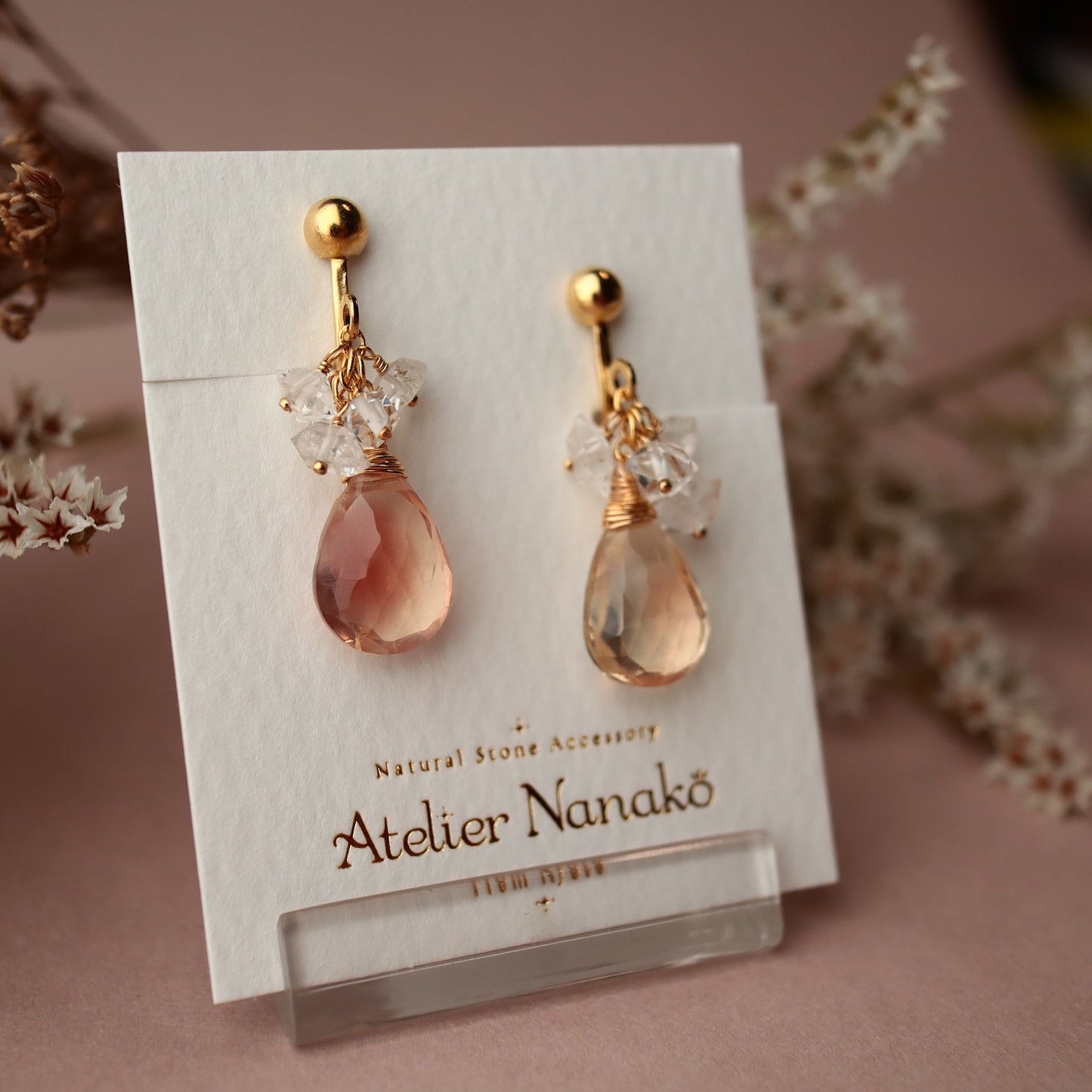 [Short No.4] Oregon sunstone earrings