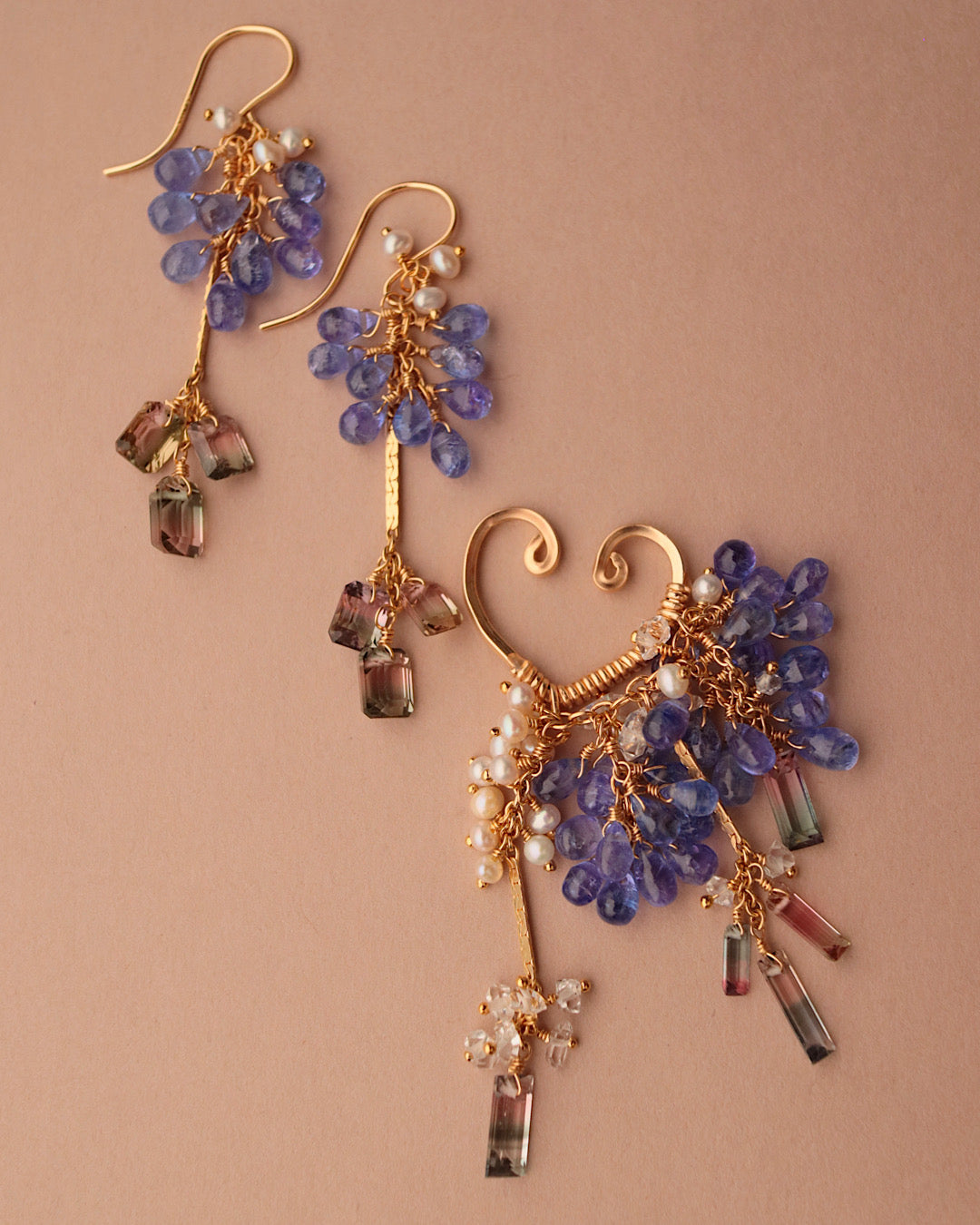 [One-of-a-kind] Bicolor Tourmaline Ear Cuff①