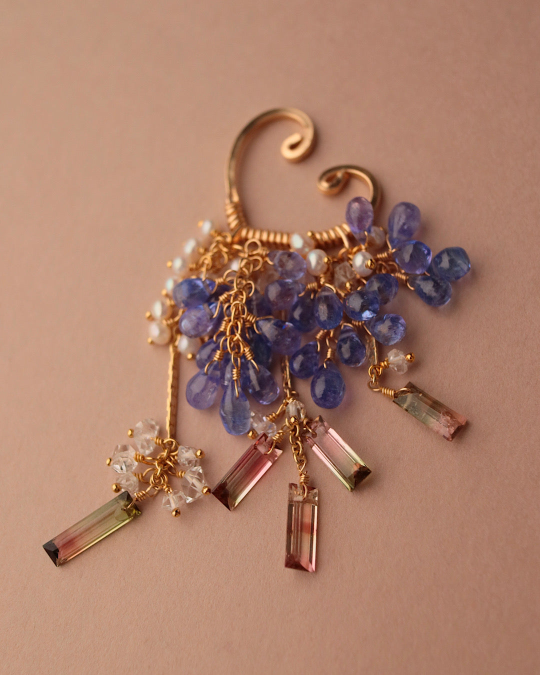 [One-of-a-kind] Bicolor Tourmaline Ear Cuff②