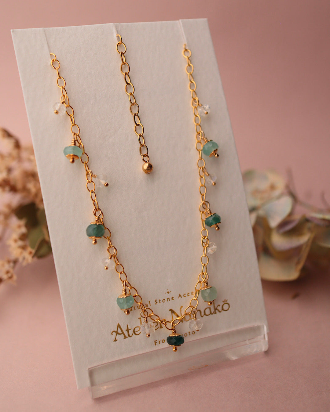 Grandidierite round necklace