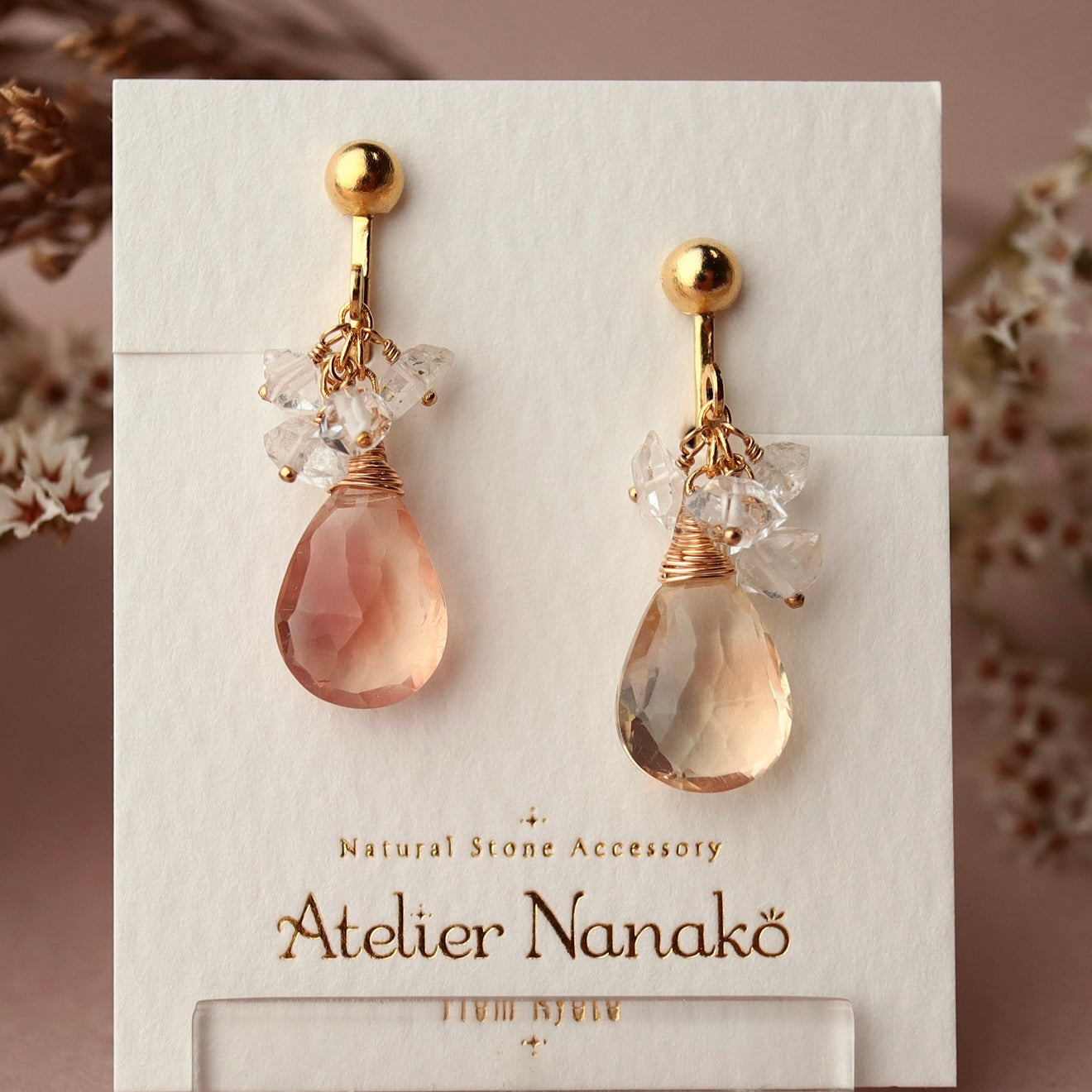 [Short No.4] Oregon sunstone earrings