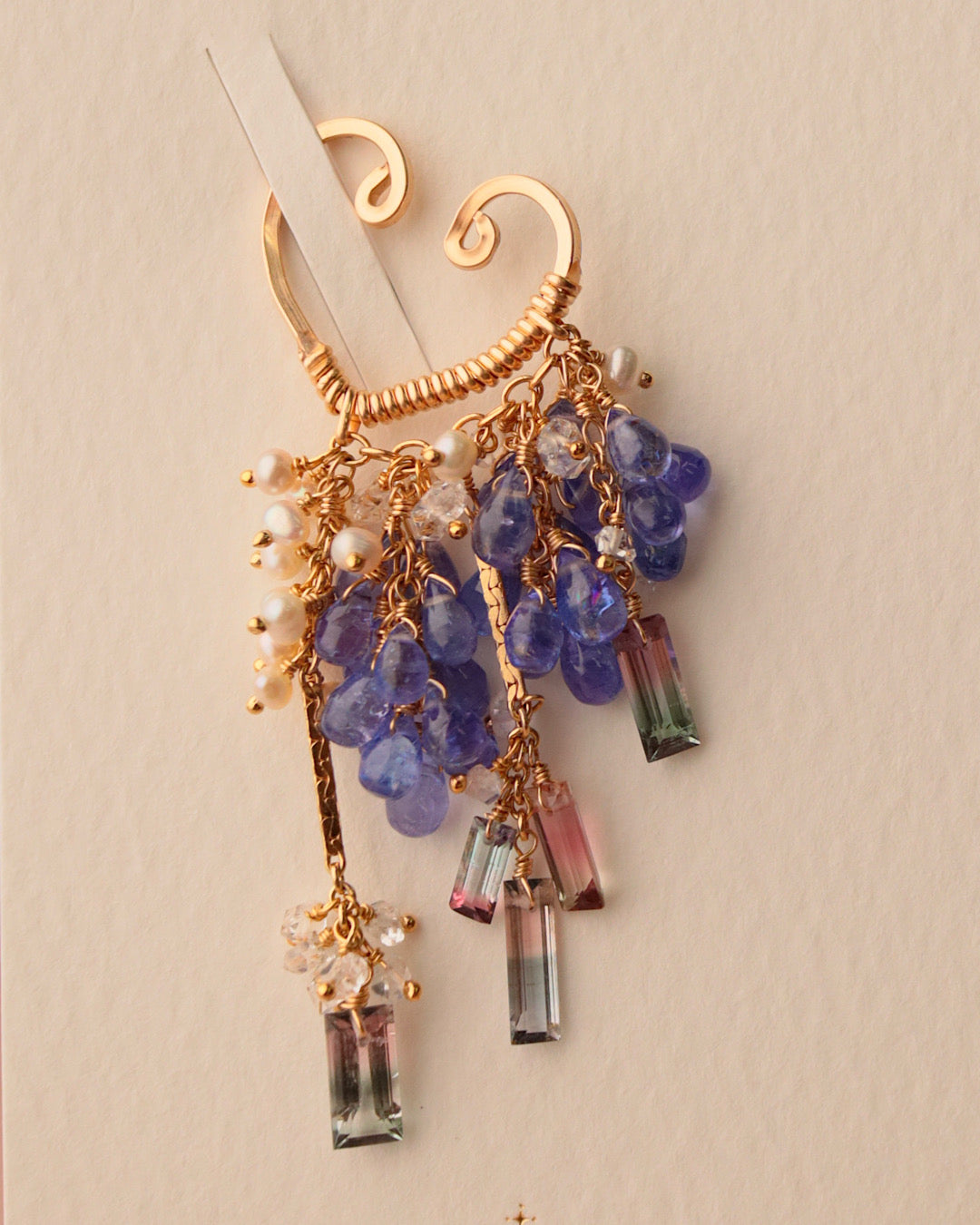 [One-of-a-kind] Bicolor Tourmaline Ear Cuff①