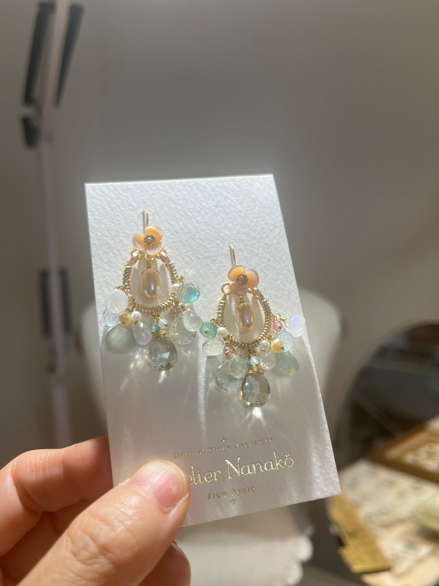[Fragonard "Swing"] Freshwater pearl chandelier earrings