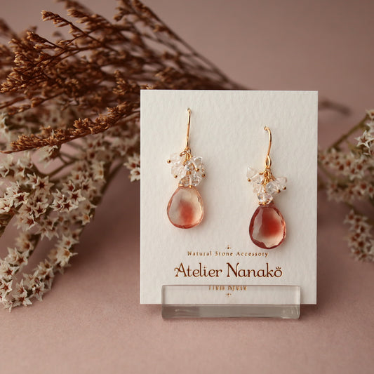 [Short No.1] Oregon sunstone earrings