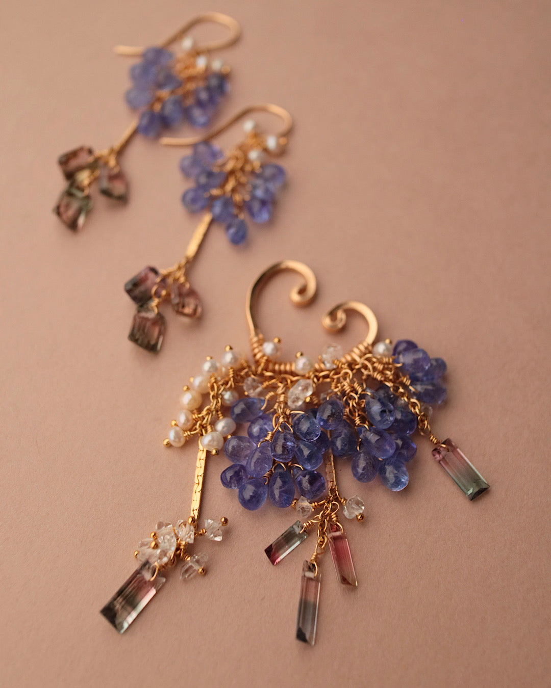 [One-of-a-kind] Bicolor Tourmaline Ear Cuff①