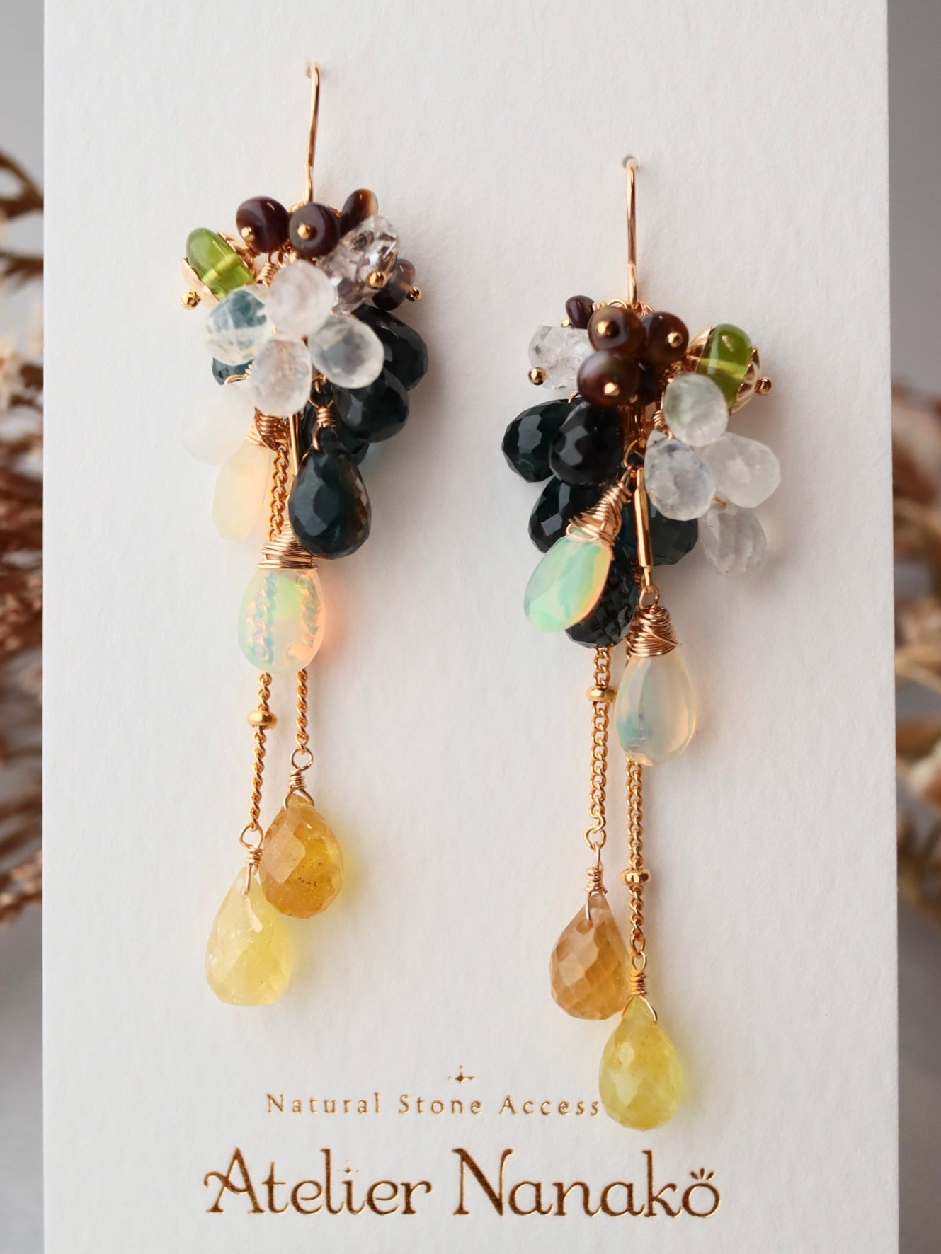 Yellow sapphire and RBT earrings