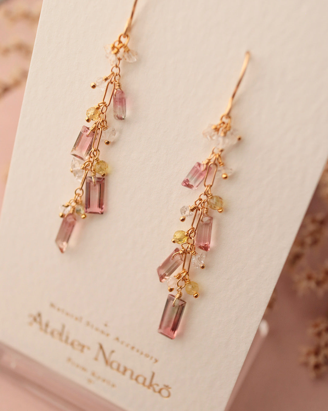 ①[One-of-a-kind] Bicolor Tourmaline Earrings