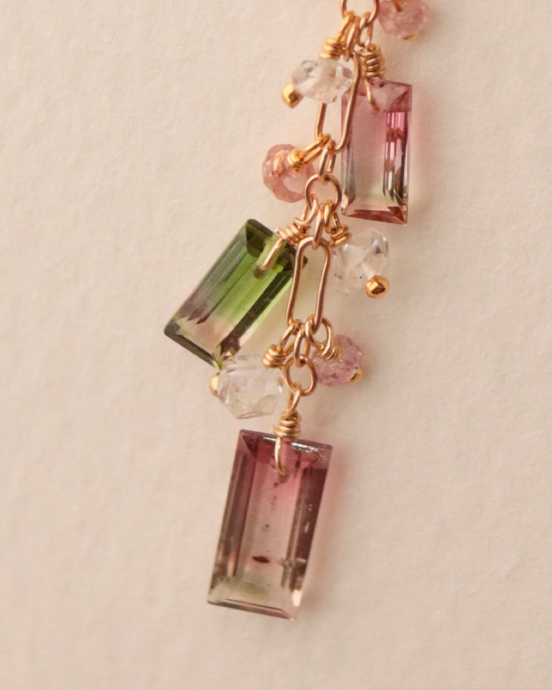 ②[One-of-a-kind] Bicolor Tourmaline Earrings