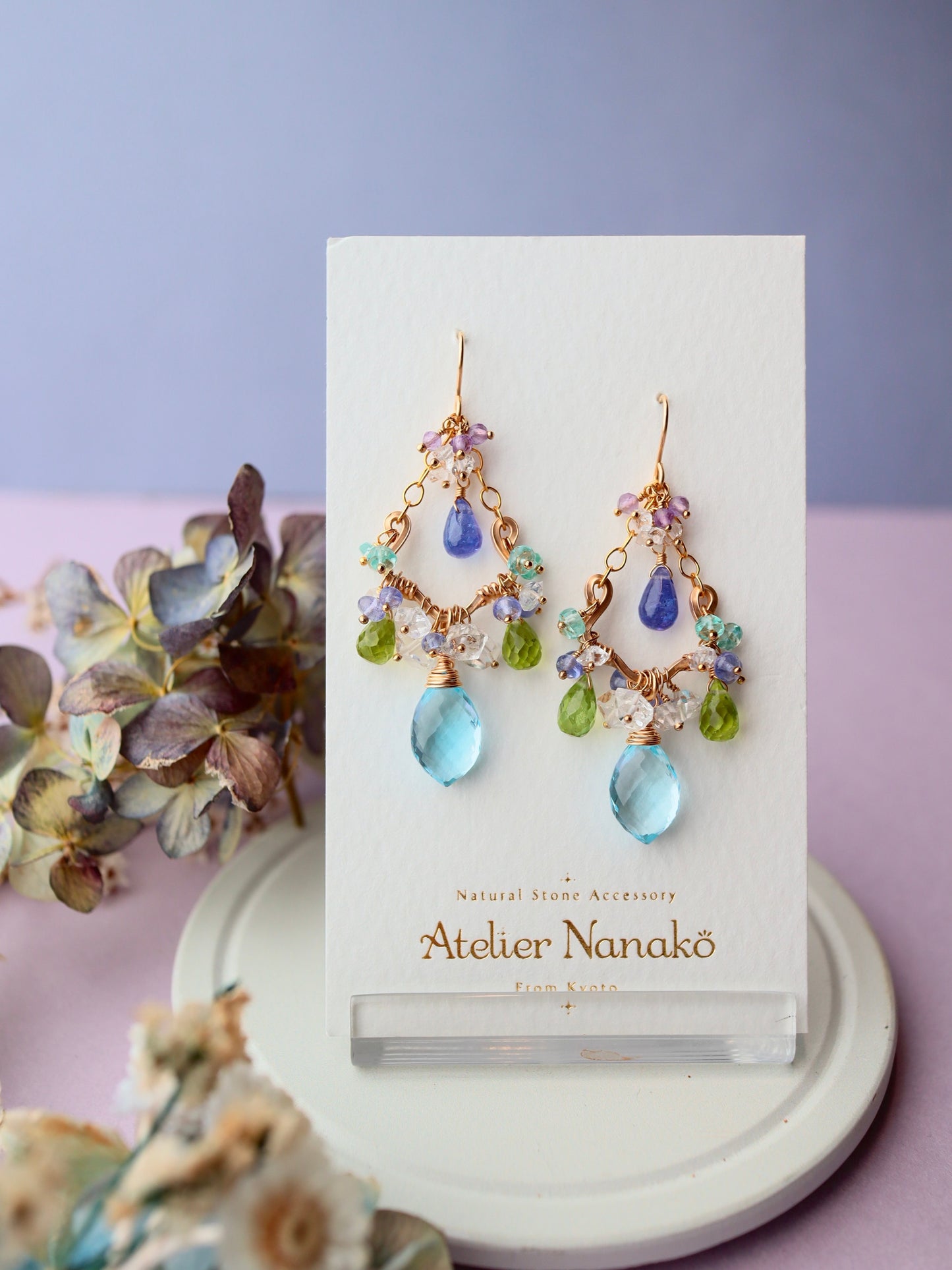 Sky Blue Topaz Chandelier Earrings