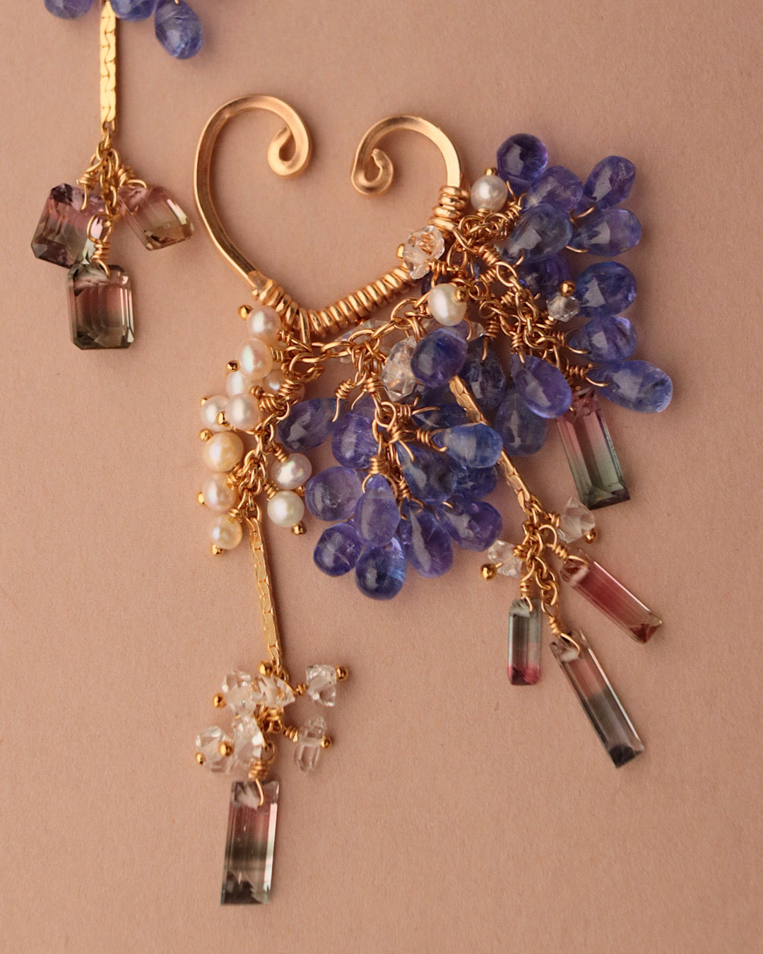 [One-of-a-kind] Bicolor Tourmaline Ear Cuff①