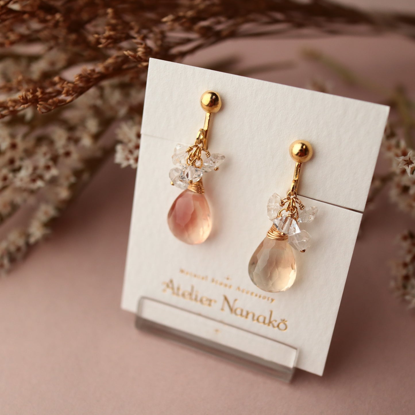 [Short No.4] Oregon sunstone earrings