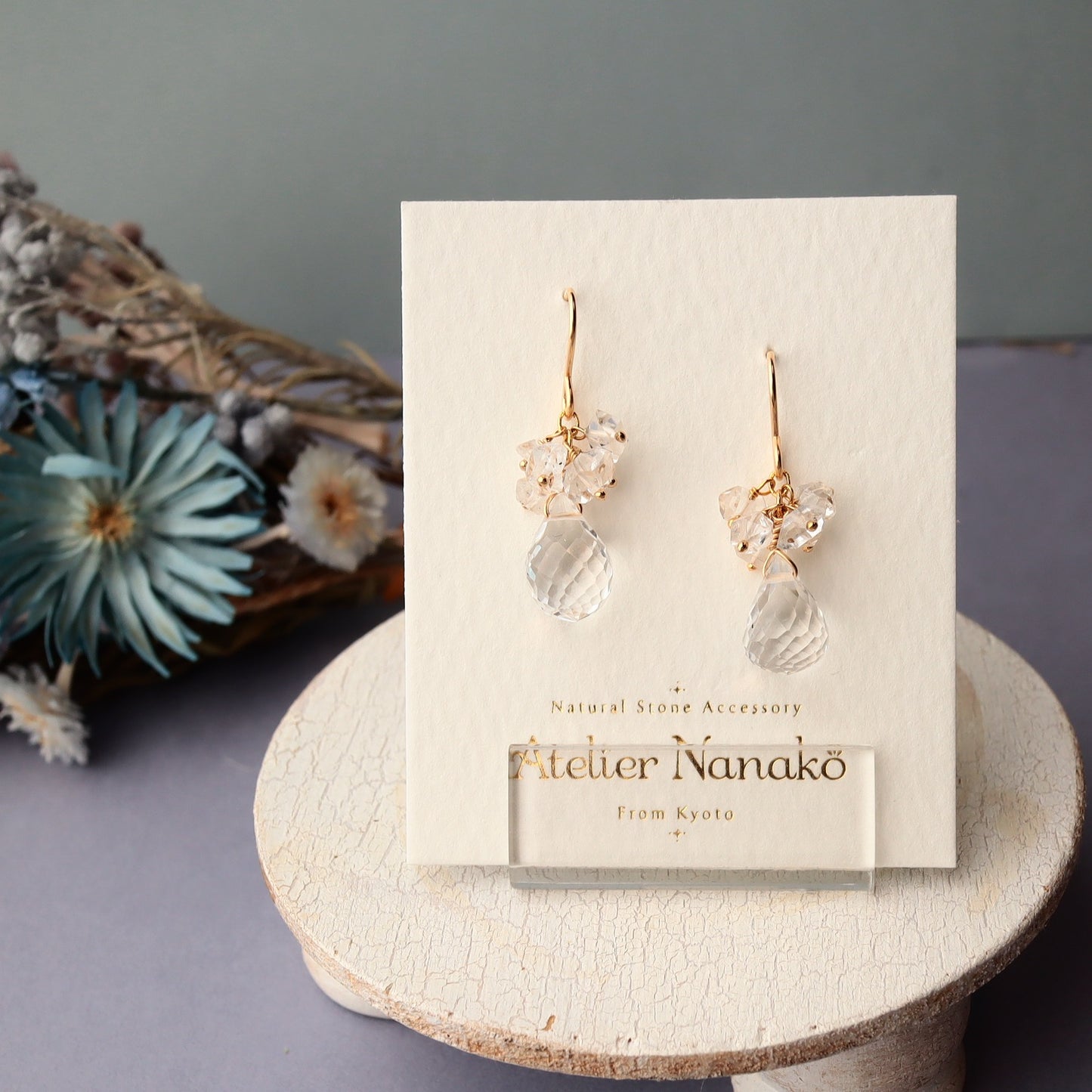 Sparkling crystal drop earrings