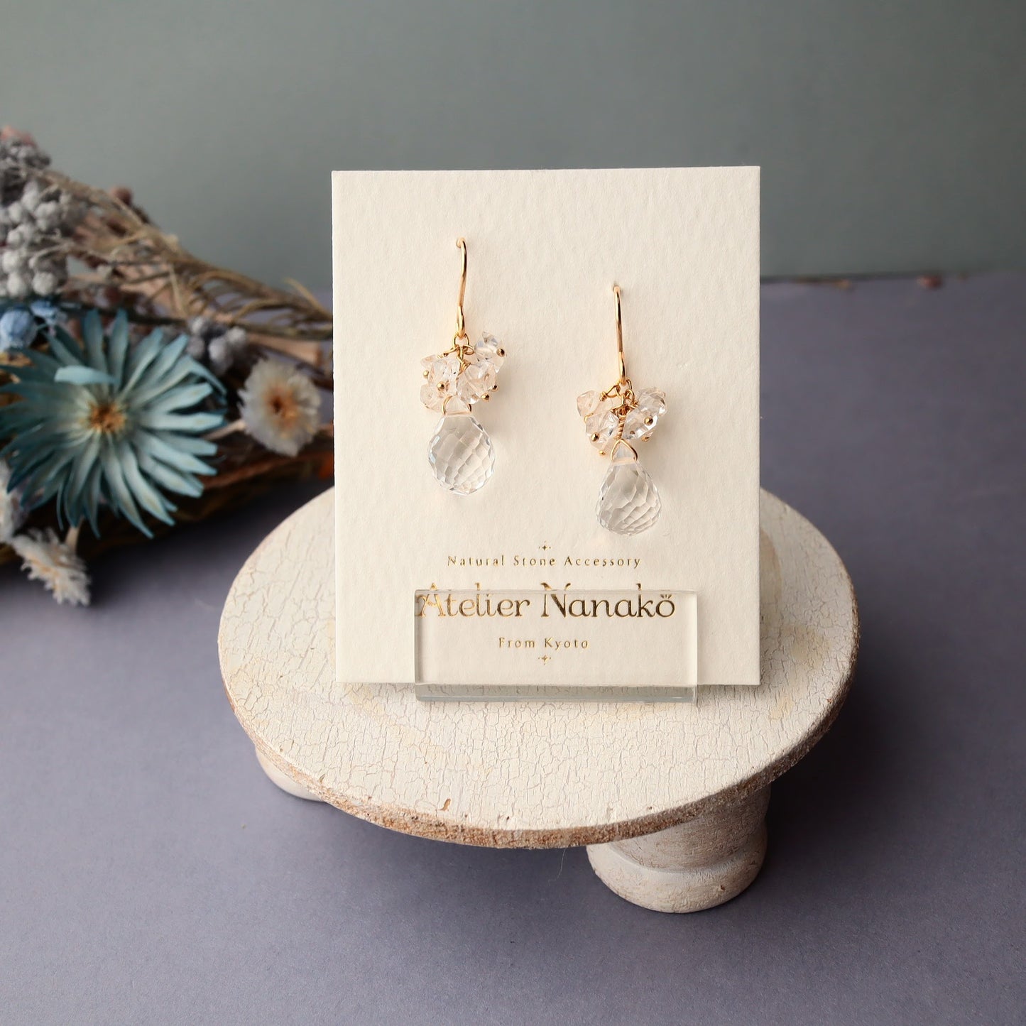 Sparkling crystal drop earrings