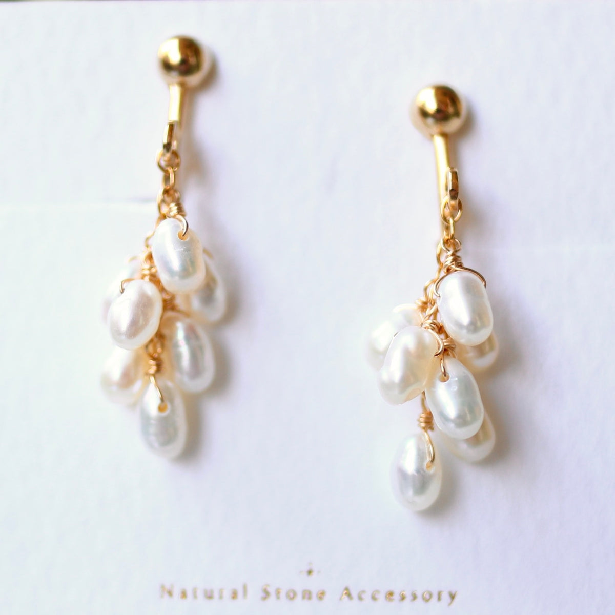 Freshwater Pearl Grape Earrings
