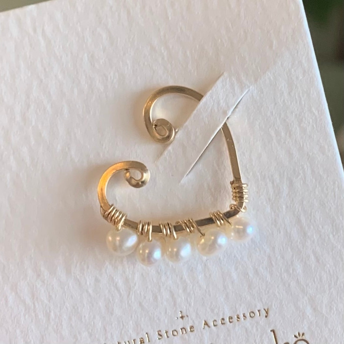Freshwater Pearl Ear Cuff — Medium