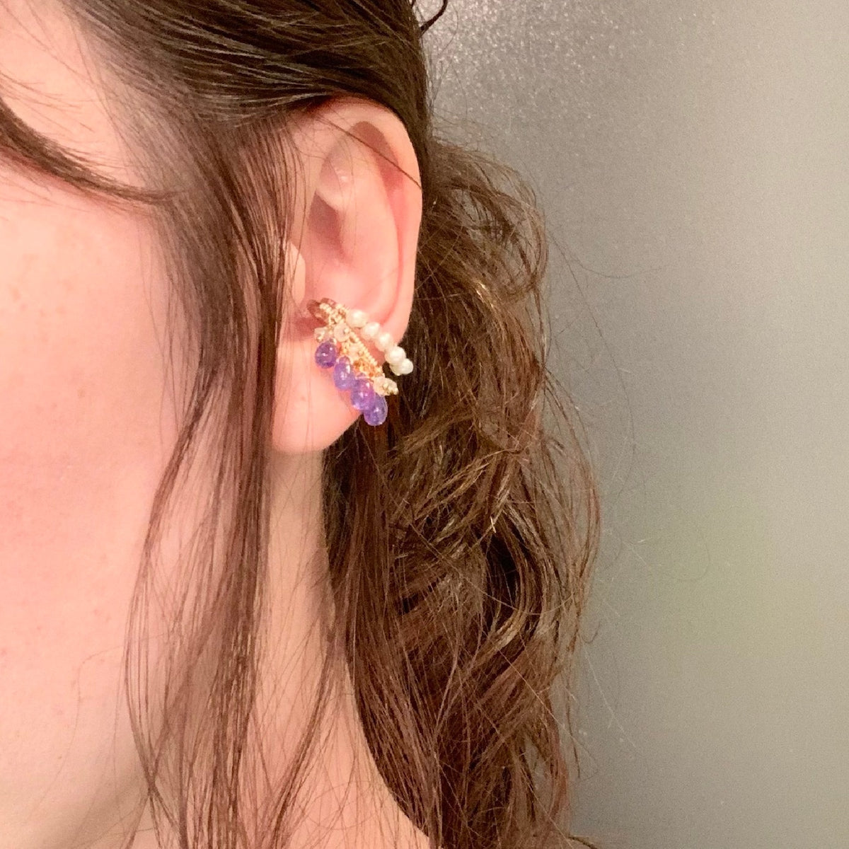 Freshwater Pearl Ear Cuff — Medium